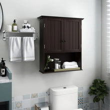 Load image into Gallery viewer, Wall-Mounted Double-Door Bathroom Cabinet with Shelves