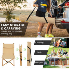 Charger l'image dans la galerie, Outdoor Folding Camping Chair - Bamboo Folding Chair with Adjustable Backrest - Suitable for Picnics and Fishing