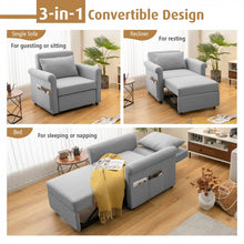 Load image into Gallery viewer, 3-in-1 Multifunctional Single-Seater Armchair Sofa Convertible Folding Bed