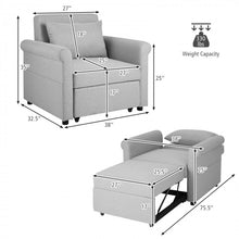 Load image into Gallery viewer, 3-in-1 Multifunctional Single-Seater Armchair Sofa Convertible Folding Bed