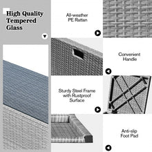 Load image into Gallery viewer, 9-Piece Outdoor Rattan Sofa Set with Propane Fire Pit Table (All-Season)