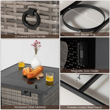 Load image into Gallery viewer, 9-Piece Outdoor Rattan Sofa Set with Propane Fire Pit Table (All-Season)