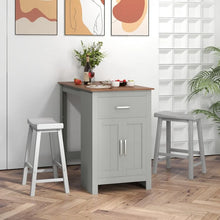 Load image into Gallery viewer, Mid-Century Vintage Dining Room Table Set - 3-Piece Set with Saddle Stools - Suitable for Kitchen and Restaurant