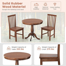Load image into Gallery viewer, Costway Vintage Round Dining Room Table Sets of 3 - Suitable for Restaurant and Cafe
