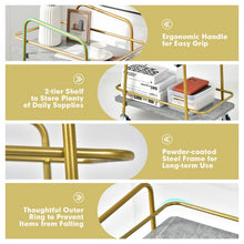Load image into Gallery viewer, Mobile Double-Decker Kitchen Cart with Casters