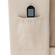 Load image into Gallery viewer, Modern Minimalist Wood Bed Frame with Upholstered Headboard and Storage