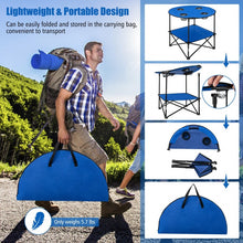 Load image into Gallery viewer, 2-Tier Foldable Table Camping with Portable Carrying Bag and 4 Cup Holders - Suitable for Beach and Fishing