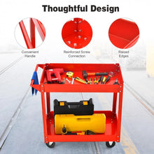 Charger l'image dans la galerie, Outdoor Garden Garage 2-Tier Metal Structure Tool Cart