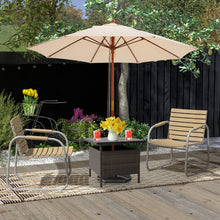 Charger l'image dans la galerie, Costway Square Rattan Side Table with Umbrella Hole - Suitable for Patio, Garden, Backyard, and Pool