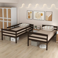 Load image into Gallery viewer, Solid Wood Bunk Bed with Safety Rails and Ladder for Bedroom