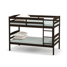 Load image into Gallery viewer, Solid Wood Bunk Bed with Safety Rails and Ladder for Bedroom