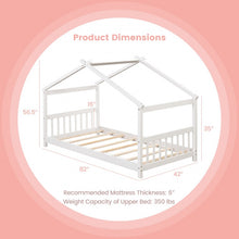 Load image into Gallery viewer, Solid Wood Children's Bunk Bed with Roof Structure