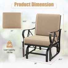 Load image into Gallery viewer, Outdoor Patio Garden Rocking Chair with Foam Seat Cushion