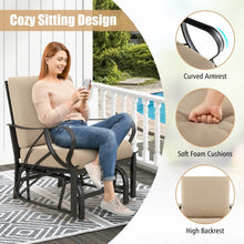 Load image into Gallery viewer, Outdoor Patio Garden Rocking Chair with Foam Seat Cushion