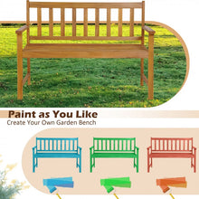 Load image into Gallery viewer, Outdoor Patio Garden Wooden 2-Seater Bench
