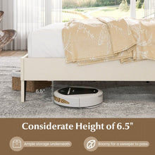 Load image into Gallery viewer, Solid Wood Bed Frame with High-Density Foam Headboard