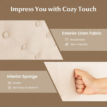 Load image into Gallery viewer, Solid Wood Bed Frame with High-Density Foam Headboard