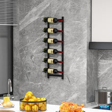 Charger l'image dans la galerie, Black Wall Hanging Wine Rack - Suitable for Living Room and Dining Room