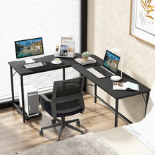 Load image into Gallery viewer, L-Shaped Metal Computer Desk with CPU Holder and Multi-Functional Features