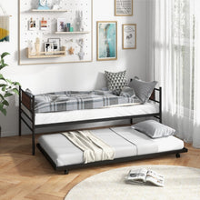 Load image into Gallery viewer, Industrial-Style Metal Sofa Bed Frame with Pull-Out Bed