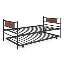 Load image into Gallery viewer, Industrial-Style Metal Sofa Bed Frame with Pull-Out Bed