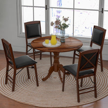 Load image into Gallery viewer, Costway Vintage Round Dining Table for 4 - Solid Wood Structure, Suitable for Dining Room and Patio
