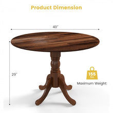 Load image into Gallery viewer, Costway Vintage Round Dining Table for 4 - Solid Wood Structure, Suitable for Dining Room and Patio