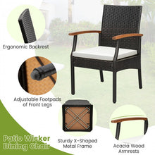 Charger l'image dans la galerie, 7-Piece Outdoor Patio Rattan Dining Set