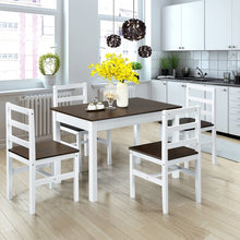 Load image into Gallery viewer, Farmhouse Dining Room Sets with Built-in Rectangular Table and 4 Chairs - Suitable for Kitchen and Restaurant