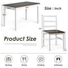 Load image into Gallery viewer, Farmhouse Dining Room Sets with Built-in Rectangular Table and 4 Chairs - Suitable for Kitchen and Restaurant