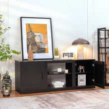 Load image into Gallery viewer, 58-inch TV Stand with Storage Cabinets, Fits up to 65-inch TV