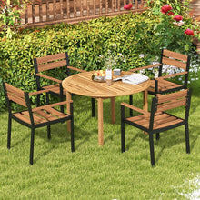 Load image into Gallery viewer, Costway Vintage Elegant Round Dining Table Set for 4 - Suitable for Patio and Garden