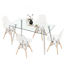 Load image into Gallery viewer, Minimalist Dining Table Set for 4 with 4 Chairs - Suitable for Restaurant and Cafe
