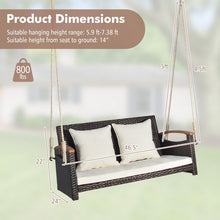 Load image into Gallery viewer, Patio Garden 2-Seat Rocking Swing Porch Swing