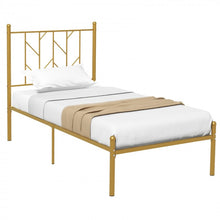 Load image into Gallery viewer, Modern Minimalist Golden Elegant Metal Bed Frame