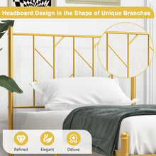 Load image into Gallery viewer, Modern Minimalist Golden Elegant Metal Bed Frame