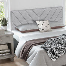 Load image into Gallery viewer, Costway Gray Modern Minimalist Linen Padded Headboard