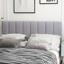 Load image into Gallery viewer, Modern Minimalist Gray Adjustable Width Padded Headboard