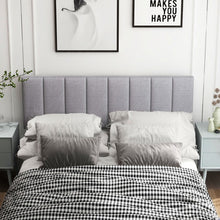 Load image into Gallery viewer, Modern Minimalist Gray Adjustable Width Padded Headboard