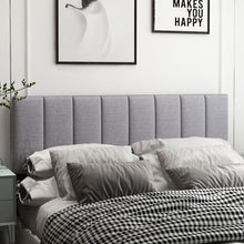 Load image into Gallery viewer, Modern Minimalist Gray Adjustable Width Padded Headboard