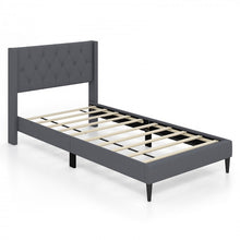 Load image into Gallery viewer, Minimalist Bedroom Platform Bed with Soft Padded Headboard
