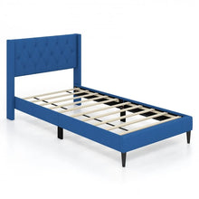 Load image into Gallery viewer, Minimalist Bedroom Platform Bed with Soft Padded Headboard