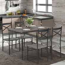 Load image into Gallery viewer, Modern Gray 5-Piece Dining Table and Chairs Set - Suitable for Kitchen and Restaurant