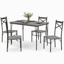 Load image into Gallery viewer, Modern Gray 5-Piece Dining Table and Chairs Set - Suitable for Kitchen and Restaurant