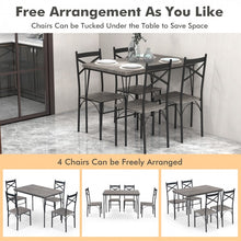 Load image into Gallery viewer, Modern Gray 5-Piece Dining Table and Chairs Set - Suitable for Kitchen and Restaurant