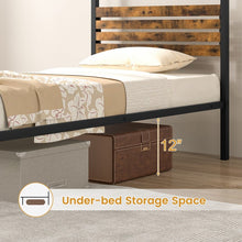 Load image into Gallery viewer, Vintage Industrial-Style Metal Bed Frame with Canopy
