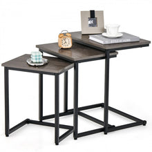 Charger l'image dans la galerie, Costway Modern Side Tables for Living Room Coffee Table 3-Piece Set - Suitable for Office and Apartment