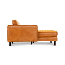 Load image into Gallery viewer, Costway Modern Brown Leather Couch for 3 - L-Shaped Sectional with Modular Design and Simple Style