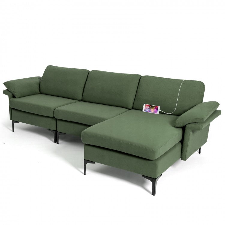 Costway Modern Sectional Couch with Chaise - Suitable for Living Room