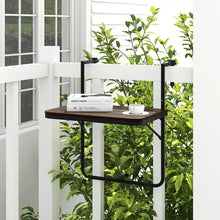 Load image into Gallery viewer, Patio Railing Mounted Folding Table with Folding Top